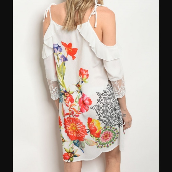Melissa Cold Shoulder Scoop Neck Floral Dress HP - Picture 2 of 7